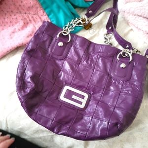 Purple faux Guess purse